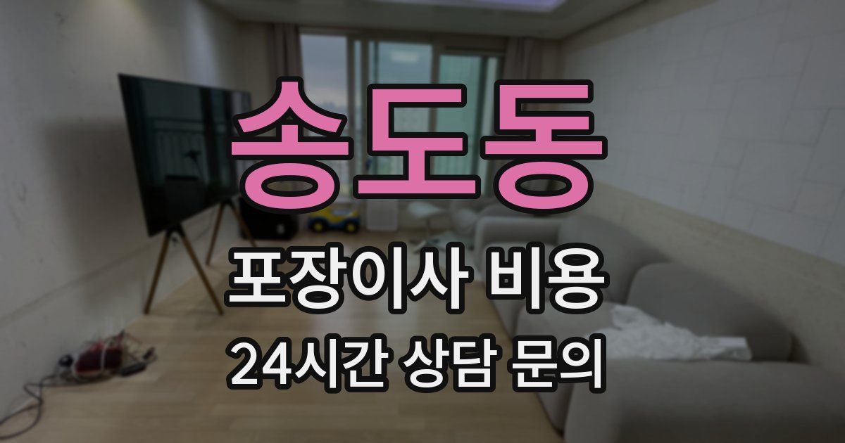 송도동 포장이사 비용