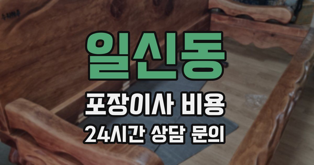 일신동 포장이사 비용
