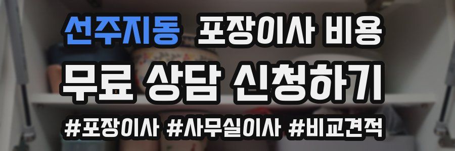 선주지동 포장이사 비용