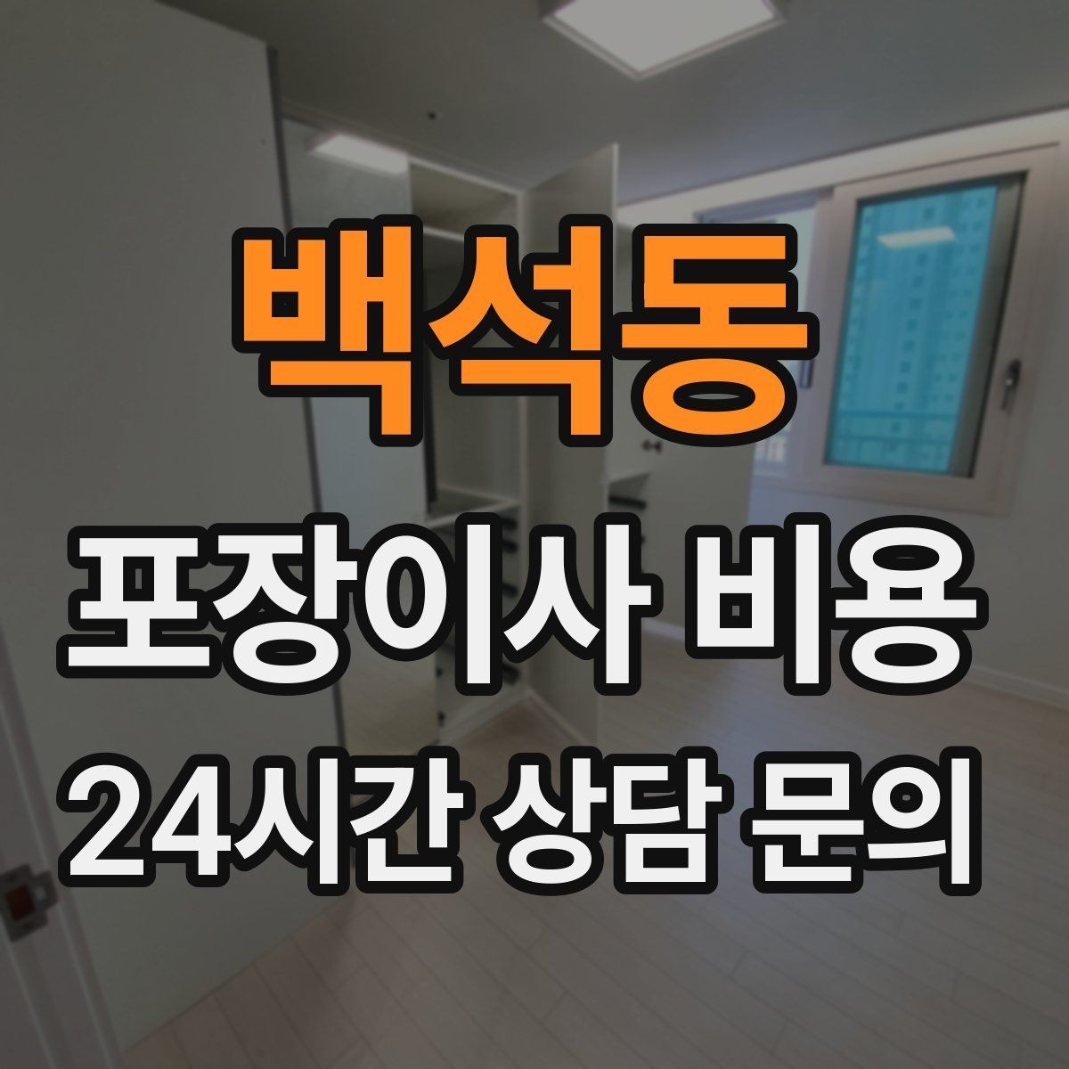 백석동 포장이사 비용 붙박이장 분해가 필요한 케이스 정리