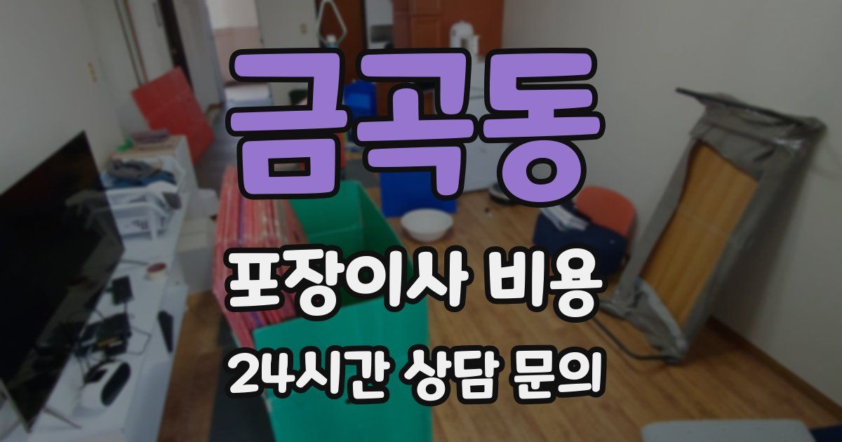 금곡동 포장이사 비용