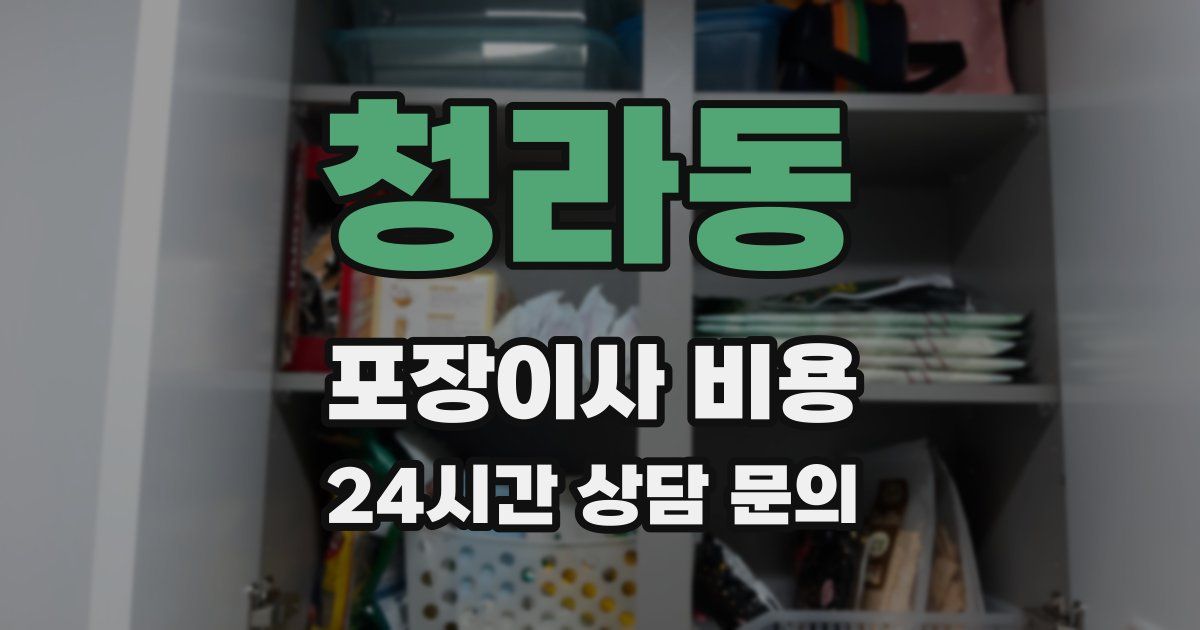 청라동 포장이사 비용
