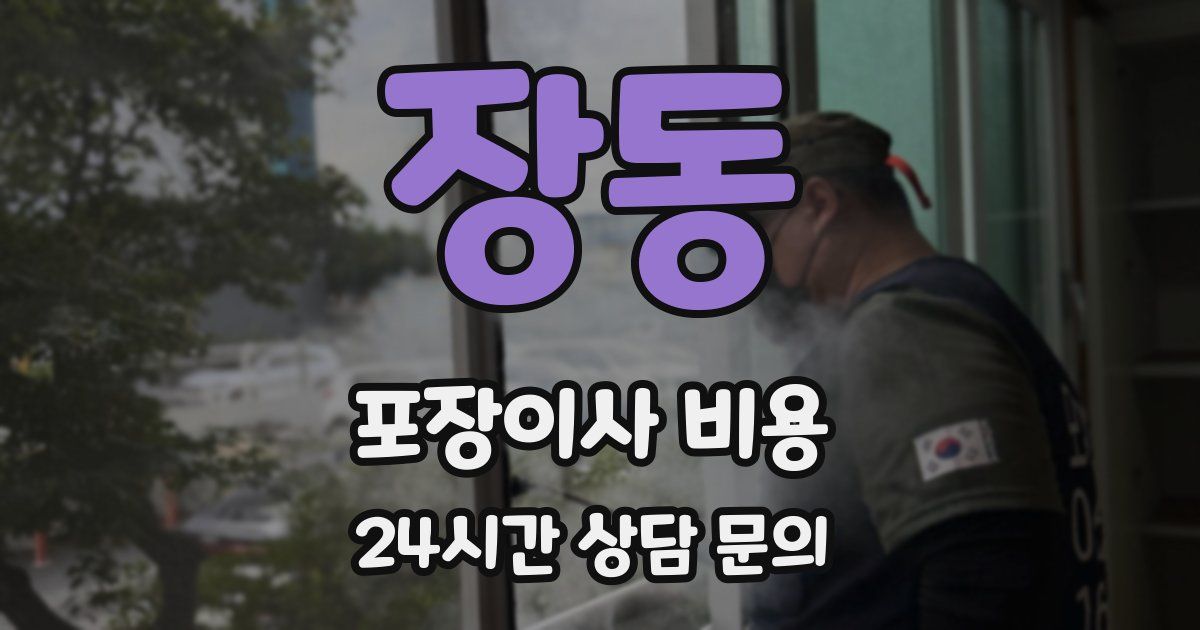 장동 포장이사 비용