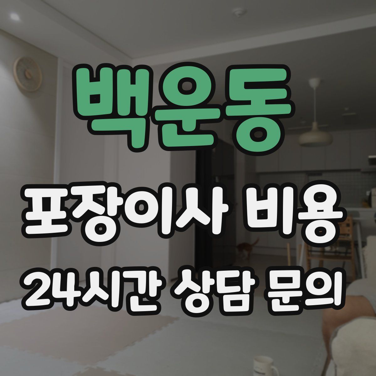 백운동 포장이사 비용