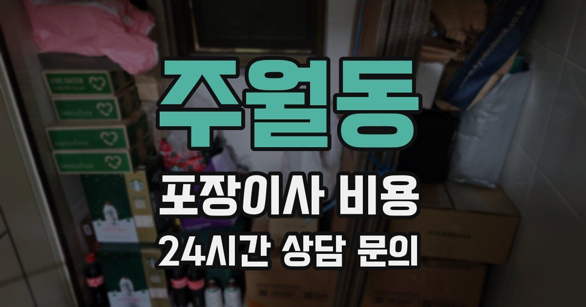 주월동 포장이사 비용