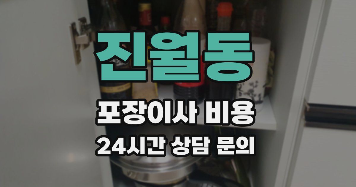 진월동 포장이사 비용