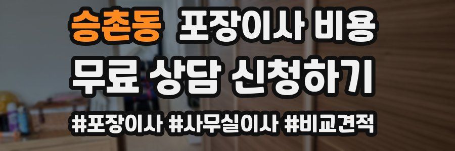 승촌동 포장이사 비용