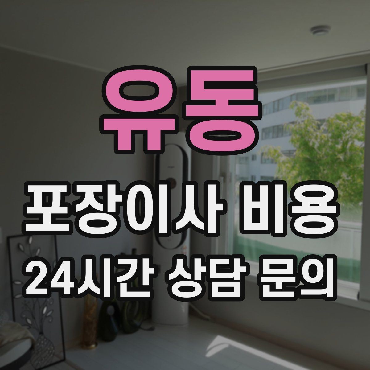 유동 포장이사 비용 유리 진열장이 있을 때 견적 포인트