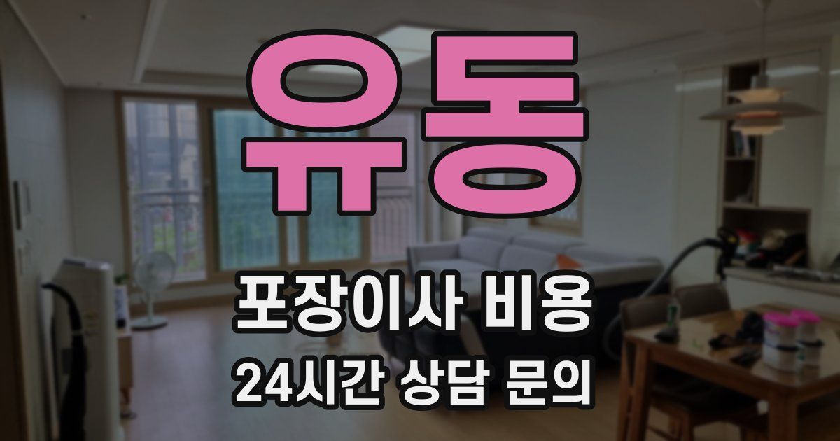 유동 포장이사 비용