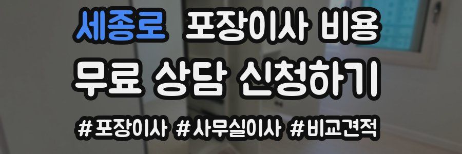 세종로 포장이사 비용