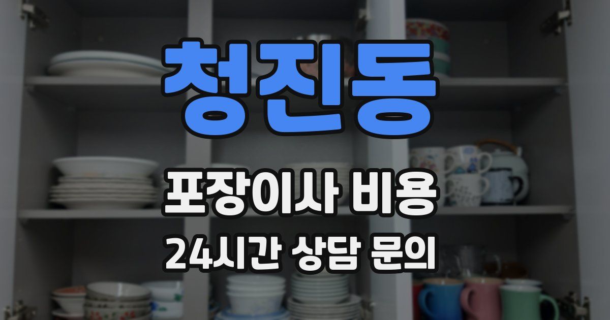 청진동 포장이사 비용