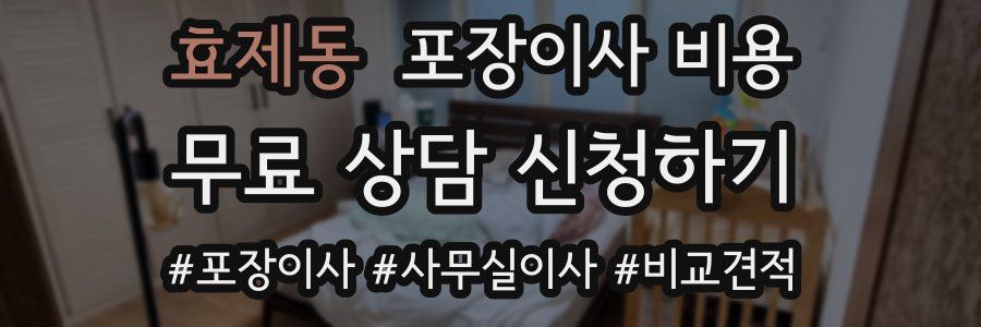효제동 포장이사 비용