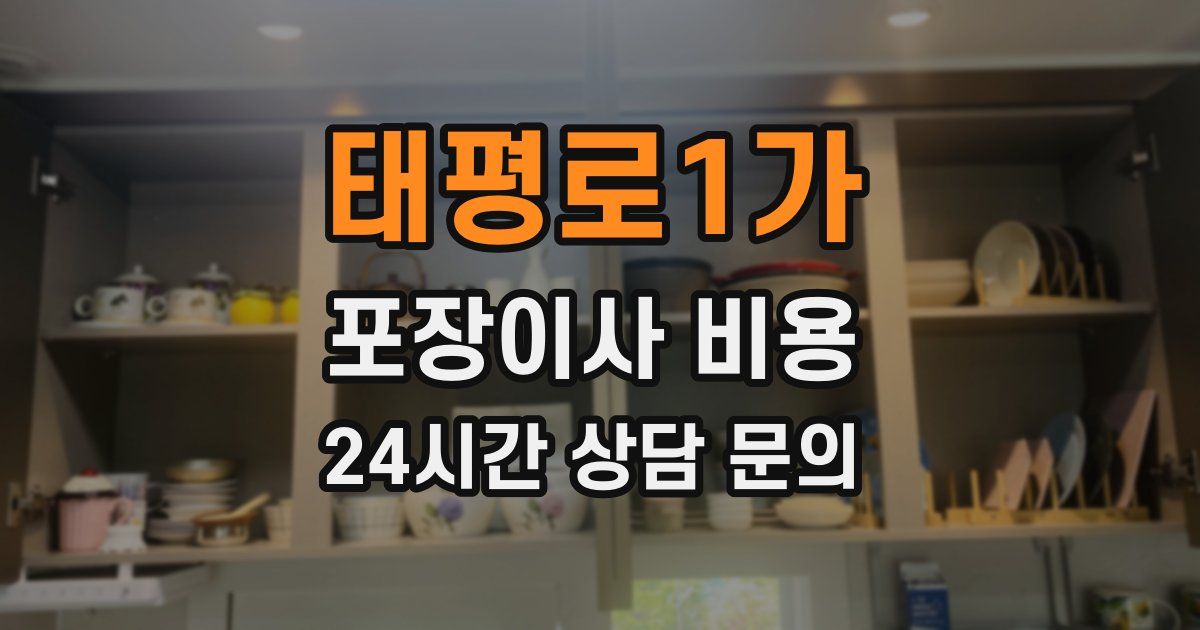 태평로1가 포장이사 비용