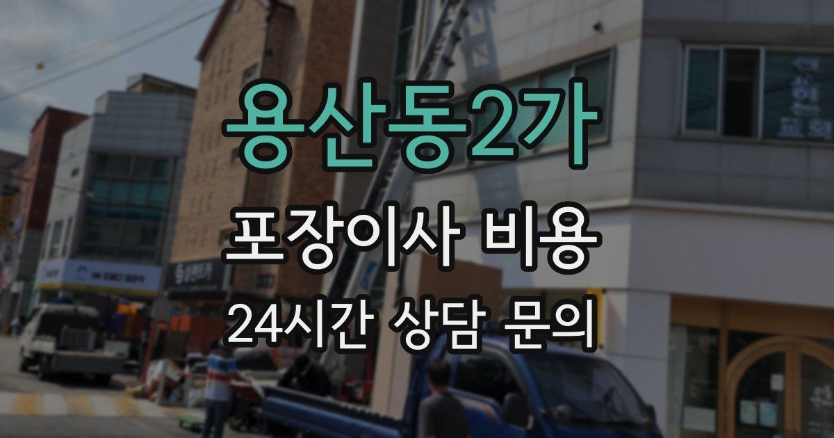 용산동2가 포장이사 비용