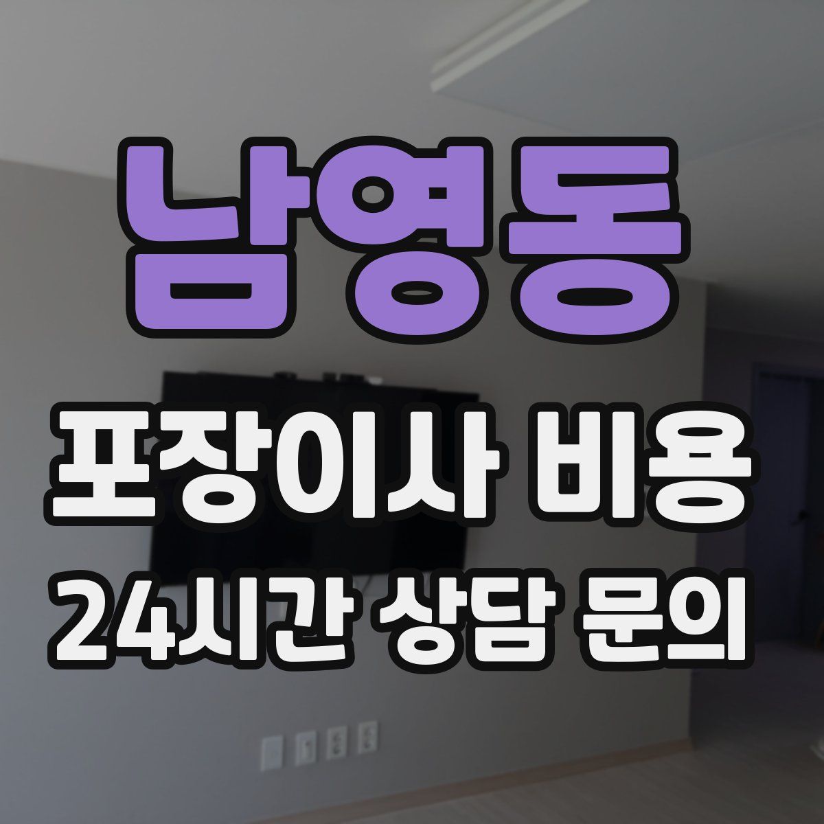남영동 포장이사 비용