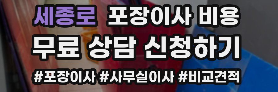 세종로 포장이사 비용