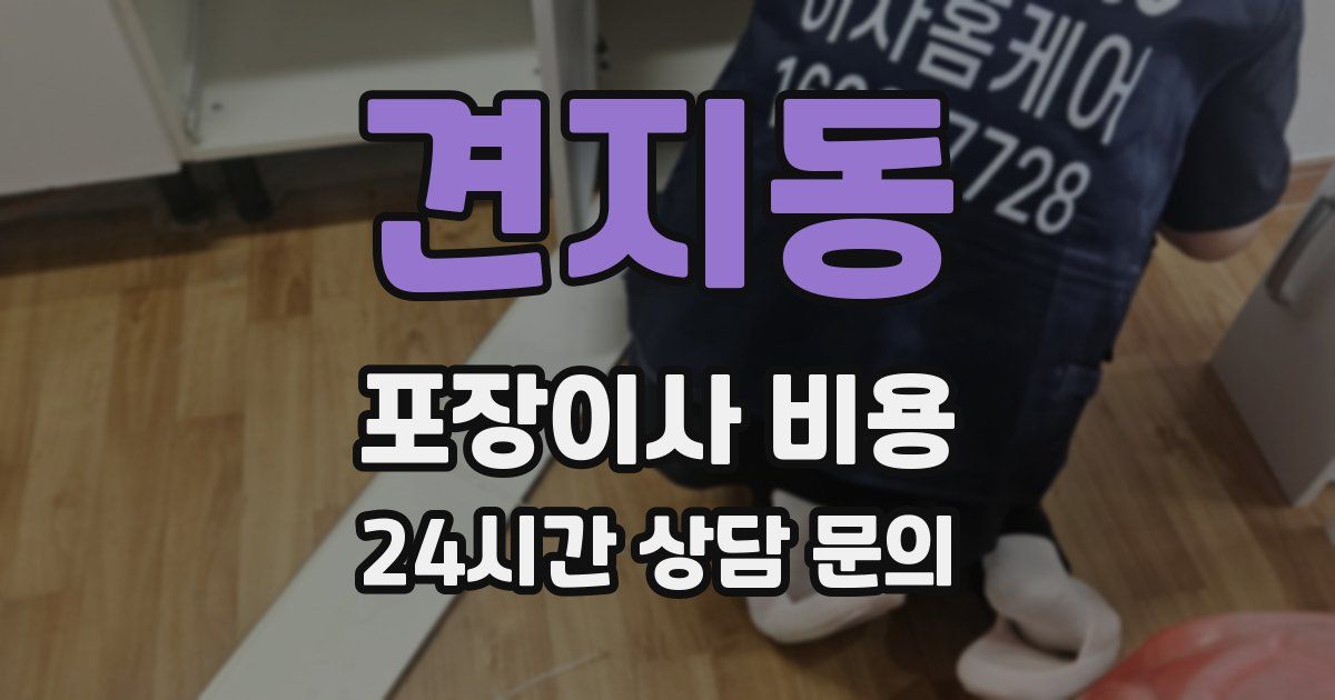 견지동 포장이사 비용