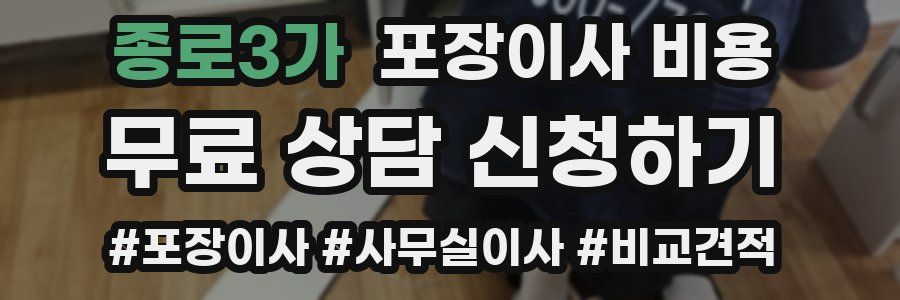 종로3가 포장이사 비용