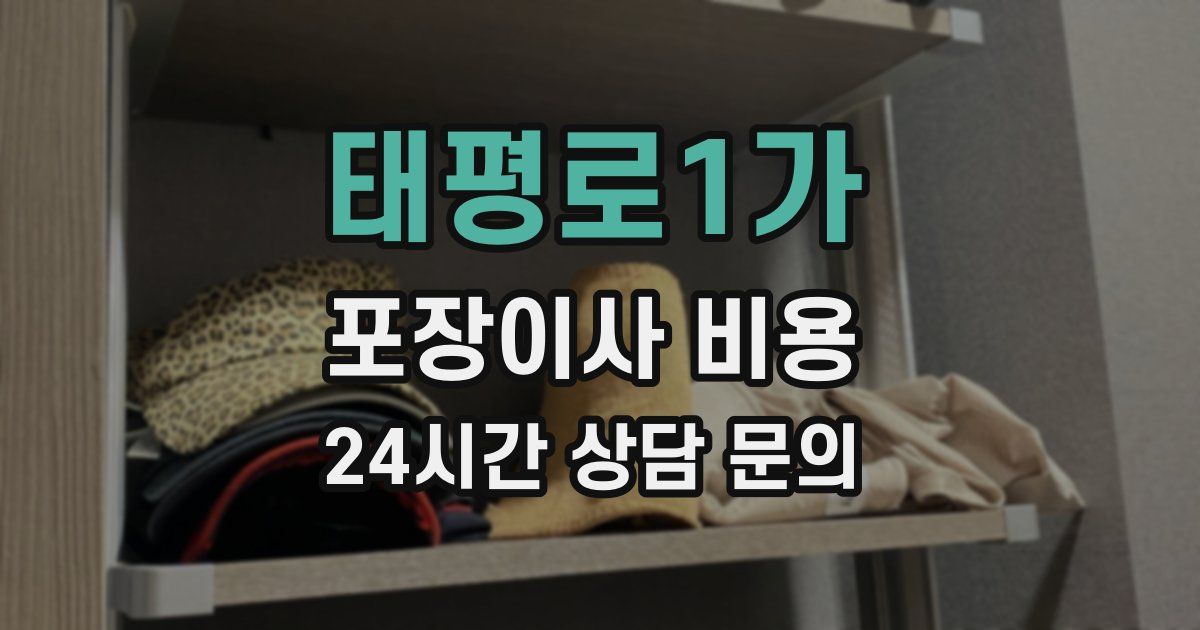 태평로1가 포장이사 비용