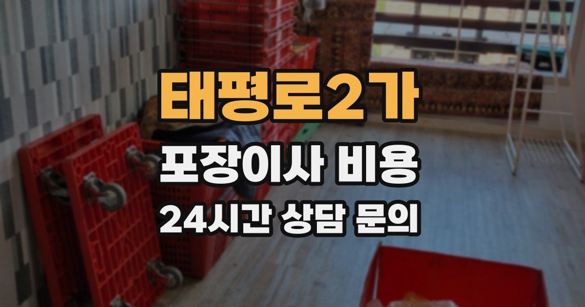 태평로2가 포장이사 비용