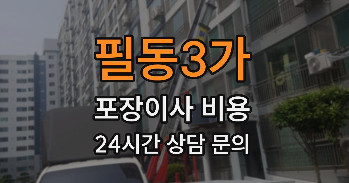 필동3가 포장이사 비용