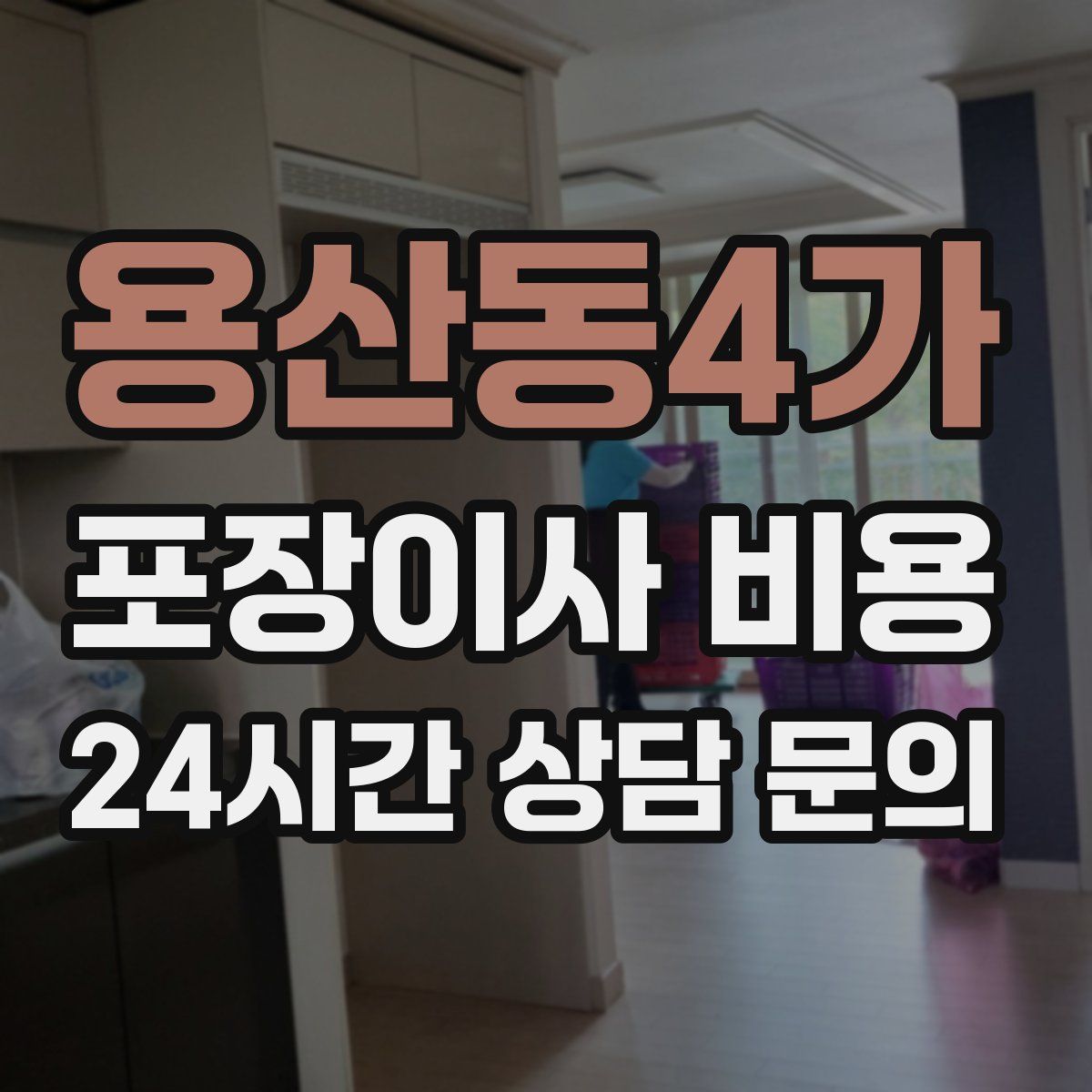 용산동4가 포장이사 비용