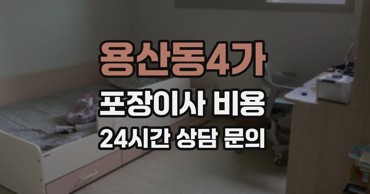 용산동4가 포장이사 비용