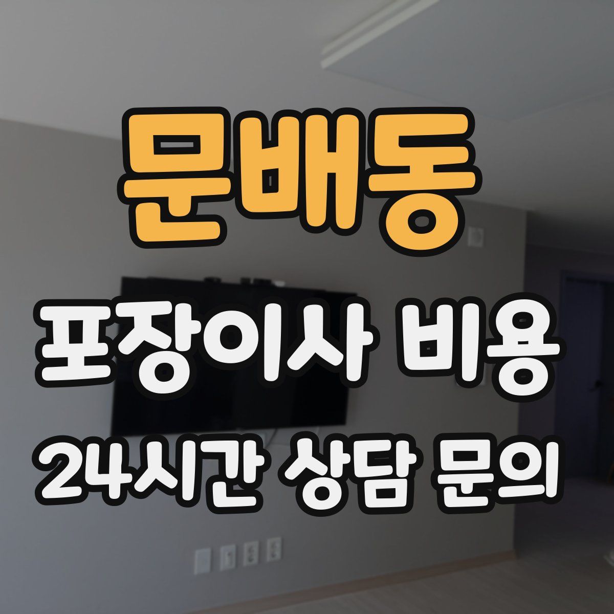 문배동 포장이사 비용