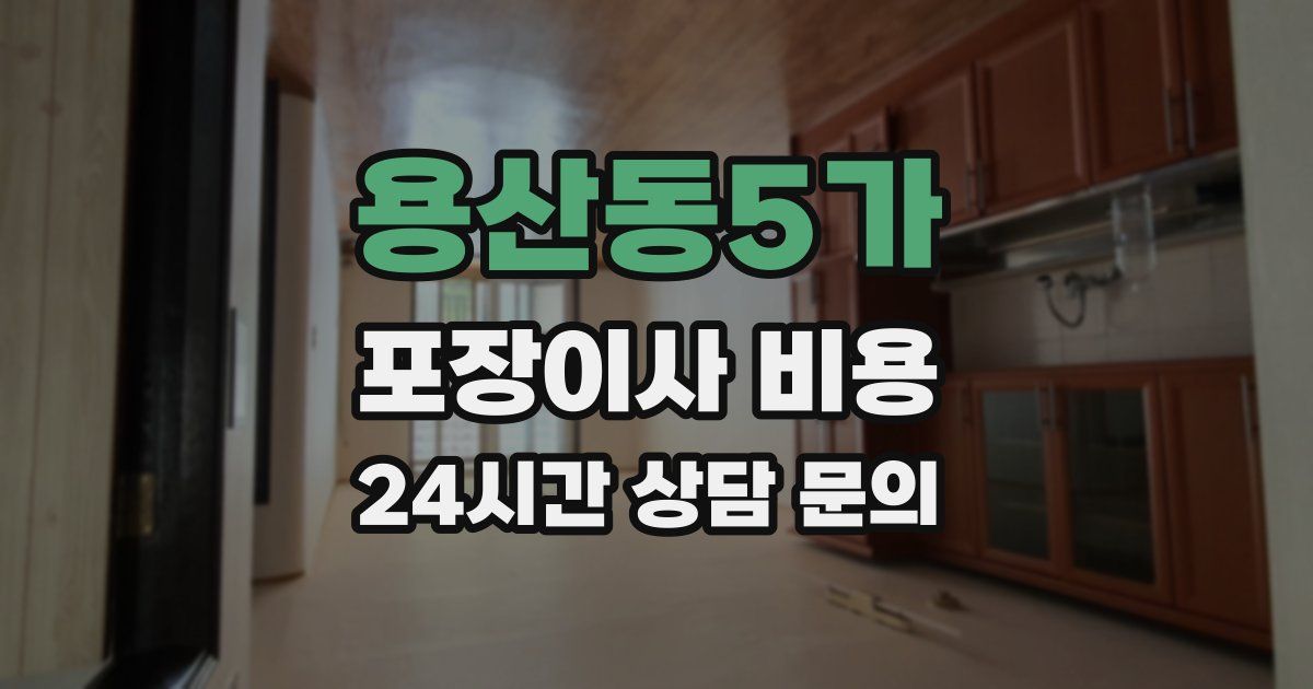 용산동5가 포장이사 비용