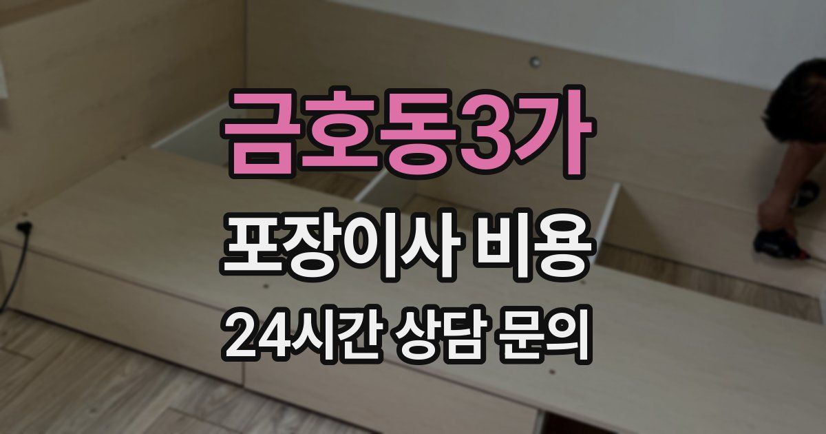 금호동3가 포장이사 비용