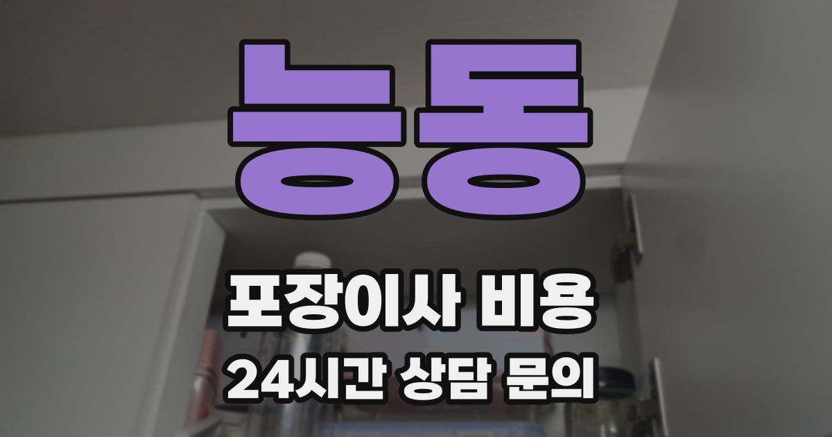 능동 포장이사 비용