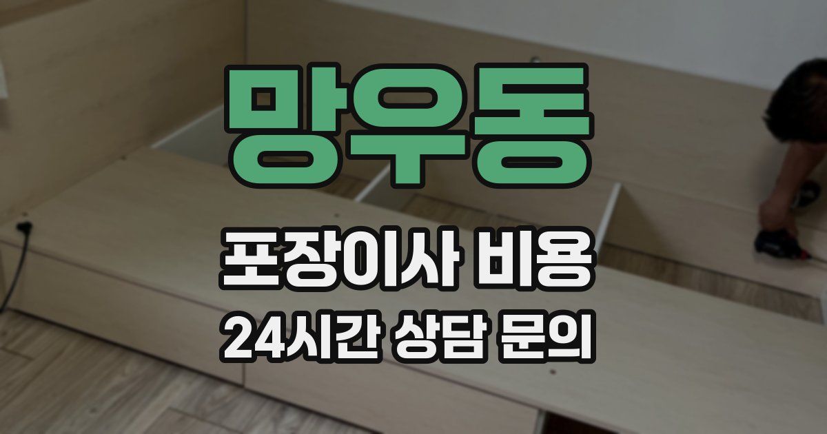 망우동 포장이사 비용