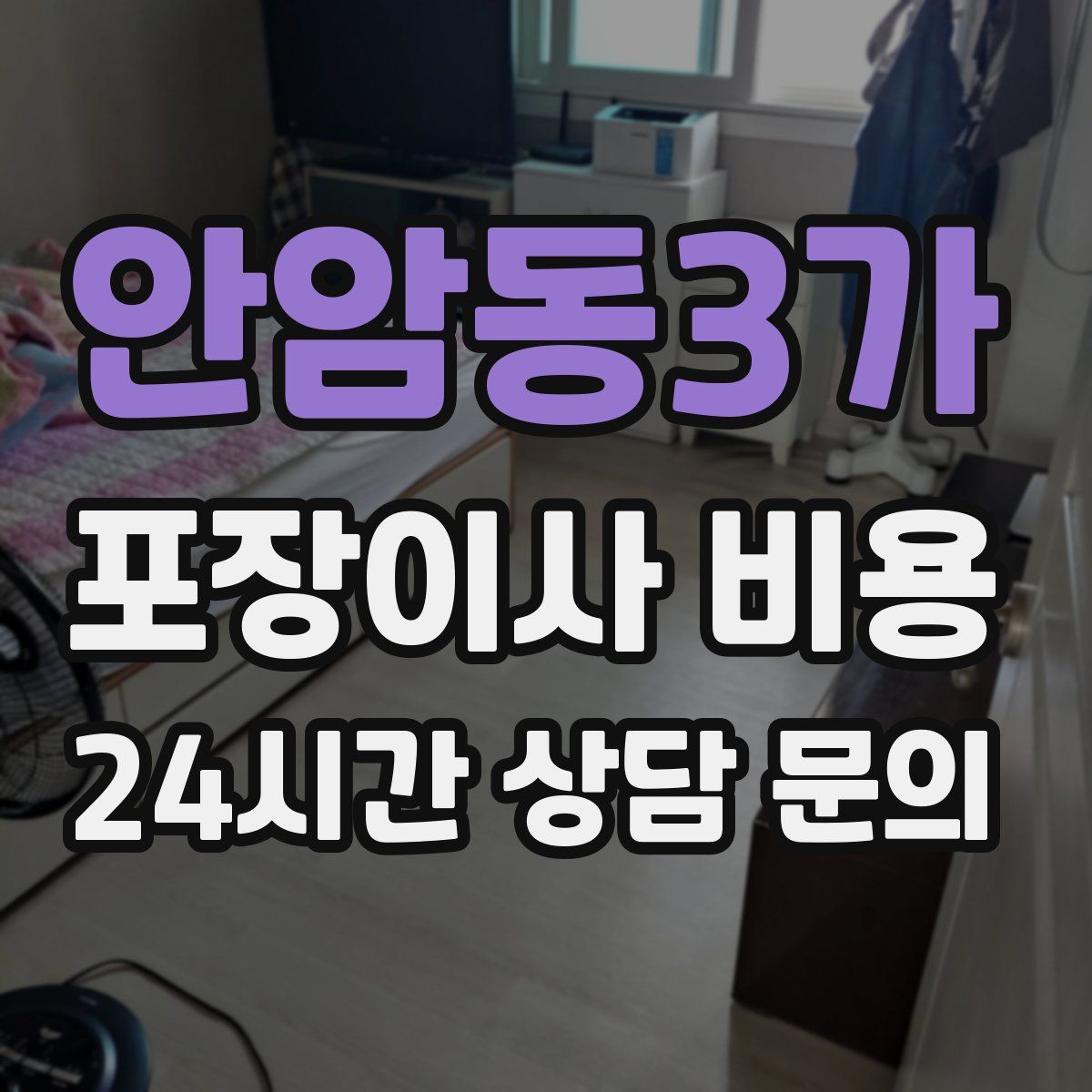 안암동3가 포장이사 비용