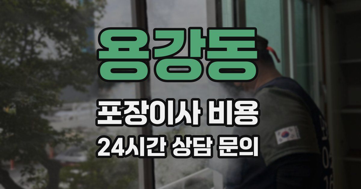 용강동 포장이사 비용