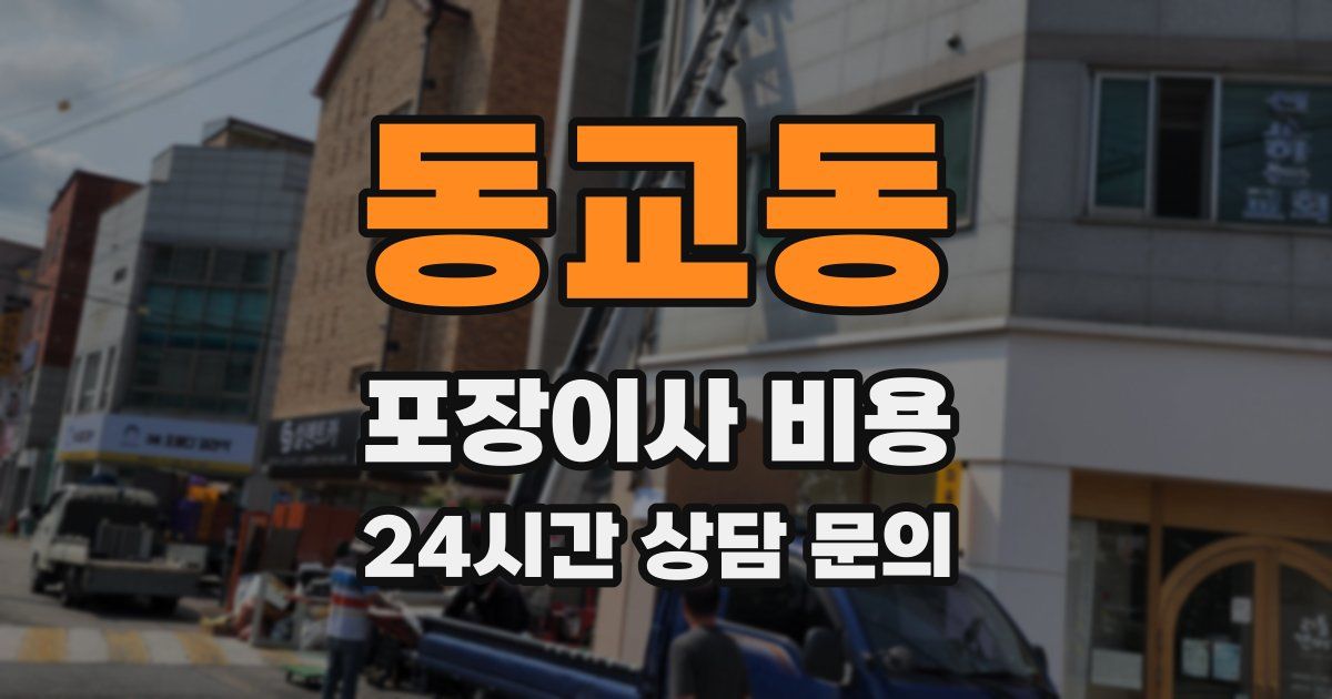 동교동 포장이사 비용