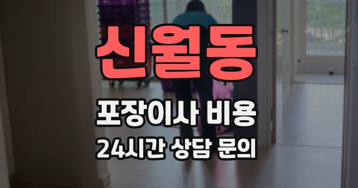 신월동 포장이사 비용