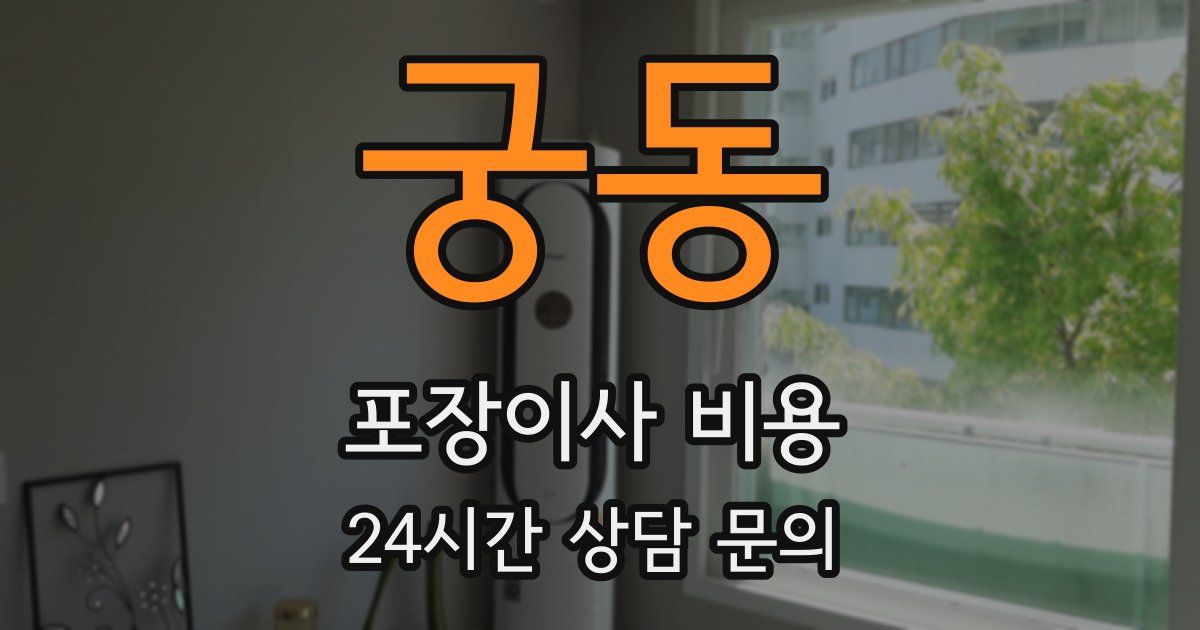 궁동 포장이사 비용