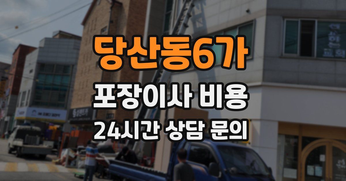 당산동6가 포장이사 비용