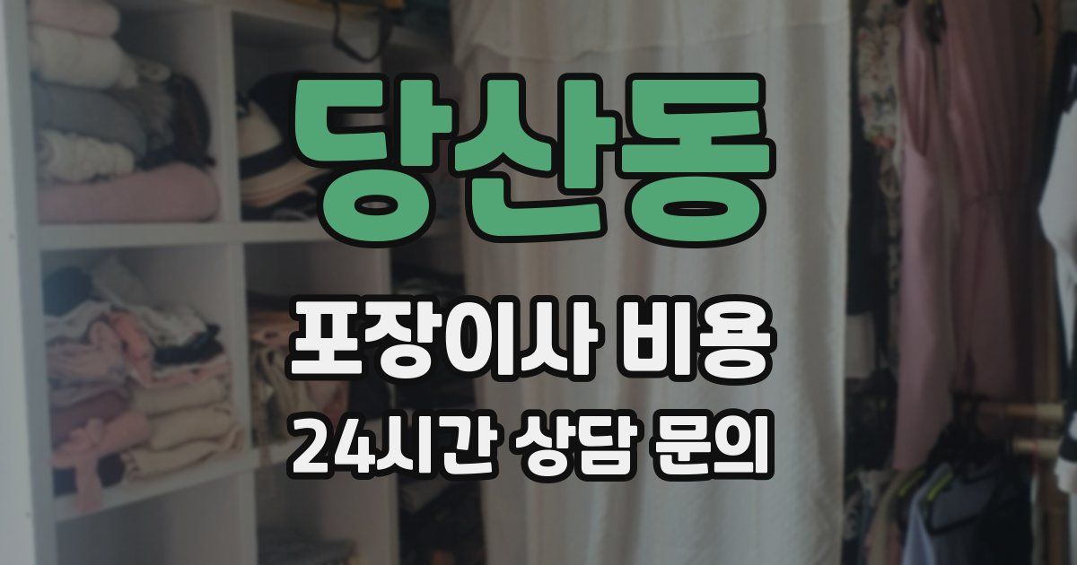 당산동 포장이사 비용