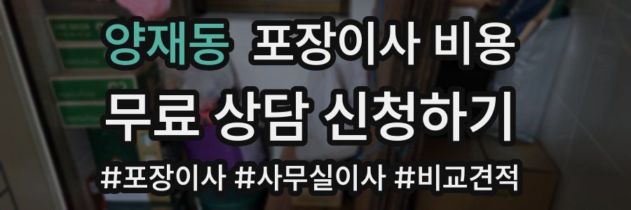 양재동 포장이사 비용