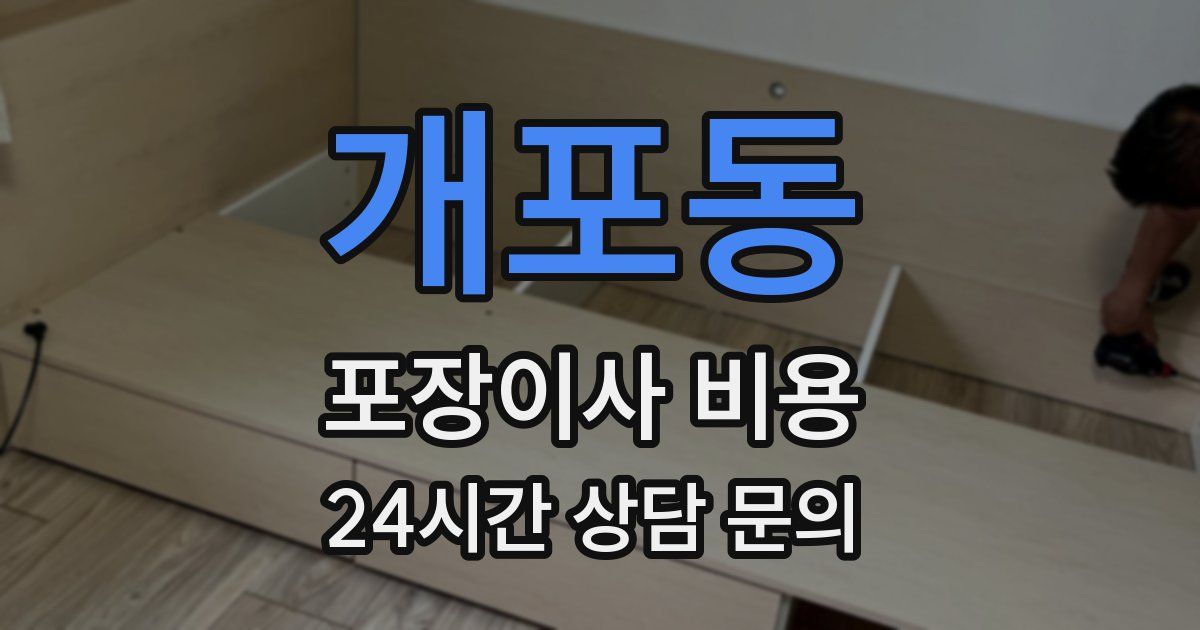 개포동 포장이사 비용