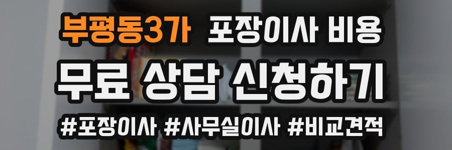 부평동3가 포장이사 비용