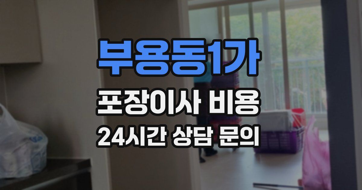 부용동1가 포장이사 비용