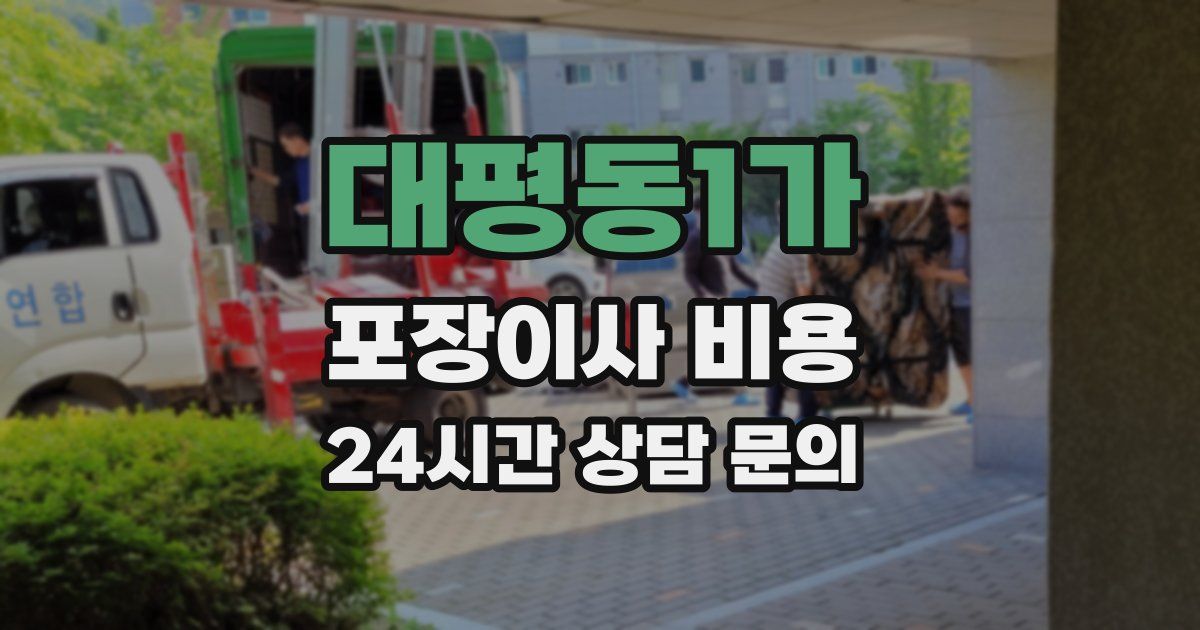 대평동1가 포장이사 비용