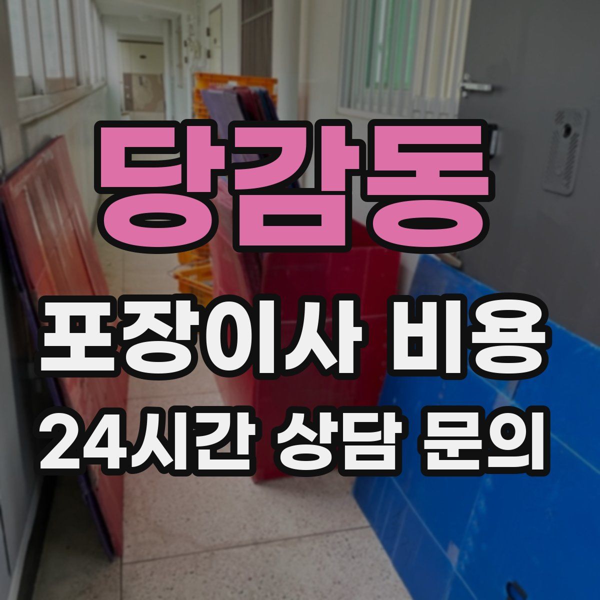 당감동 포장이사 비용