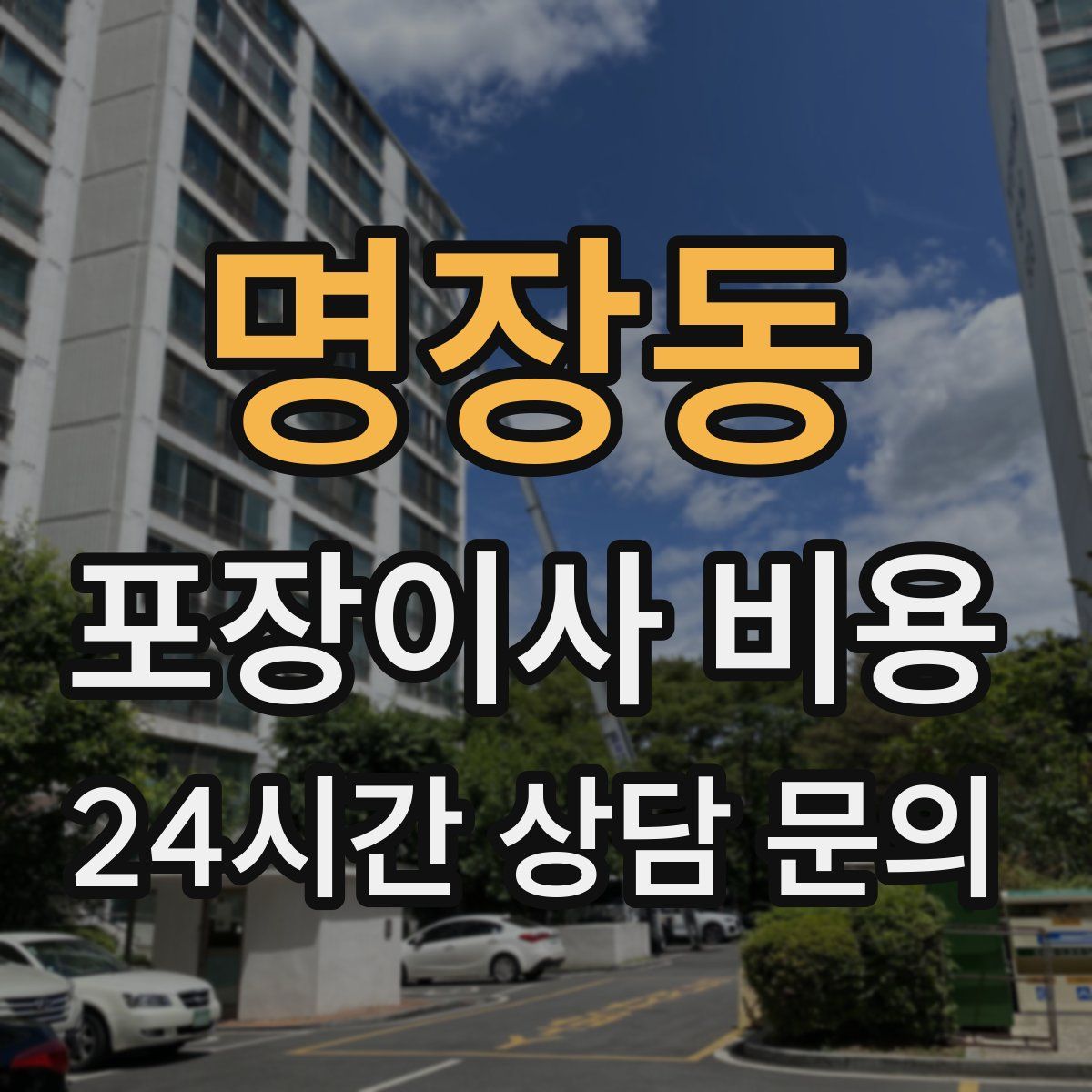 명장동 포장이사 비용