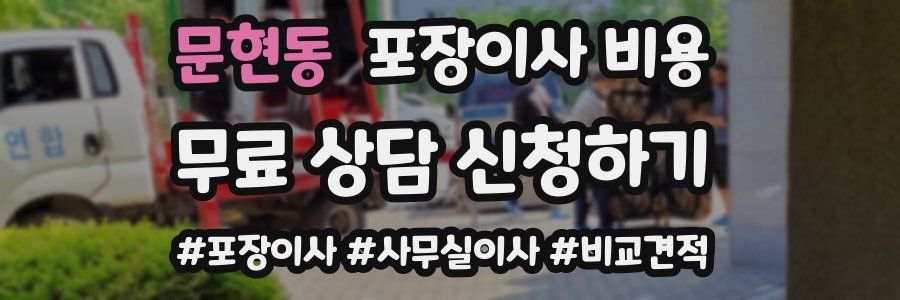 문현동 포장이사 비용