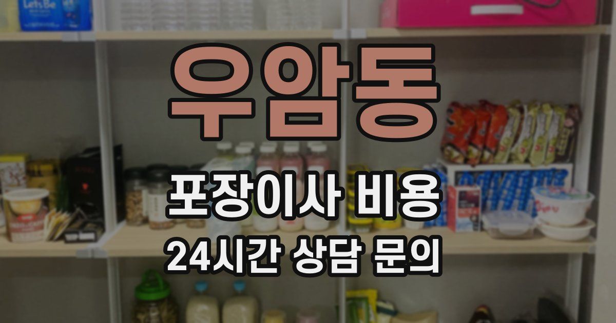 우암동 포장이사 비용