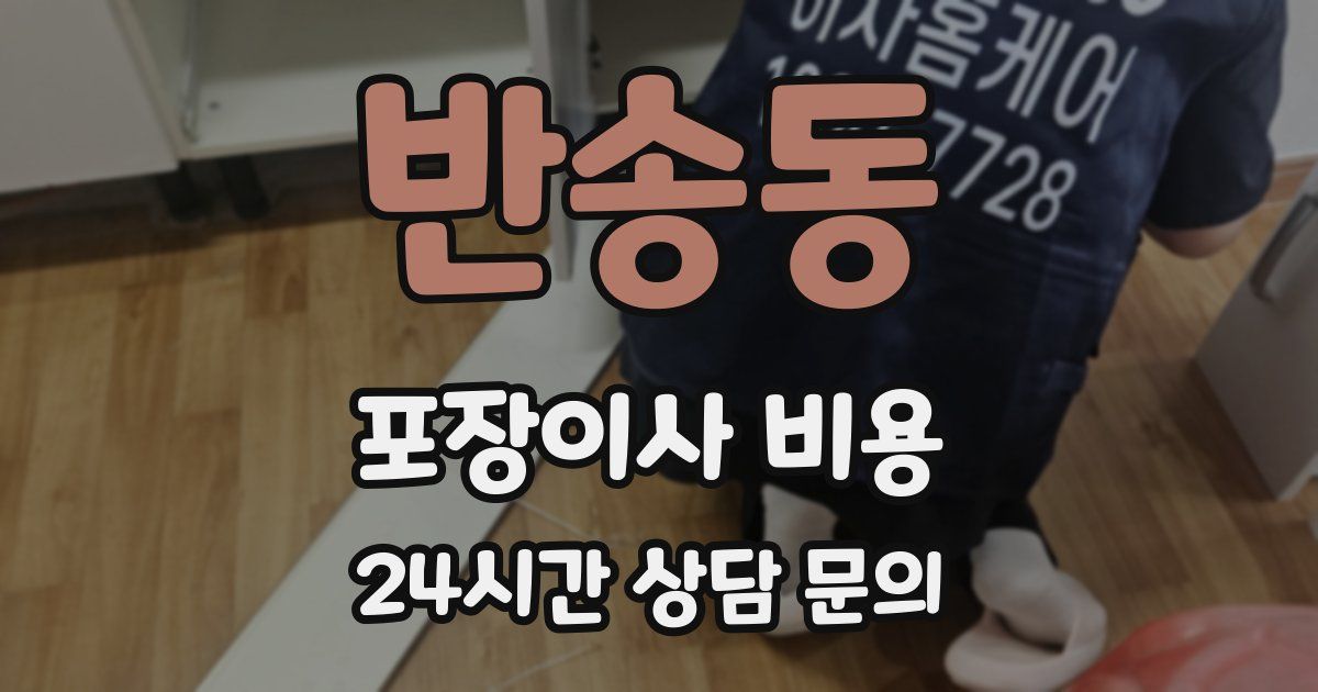 반송동 포장이사 비용