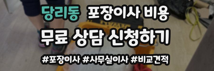 당리동 포장이사 비용